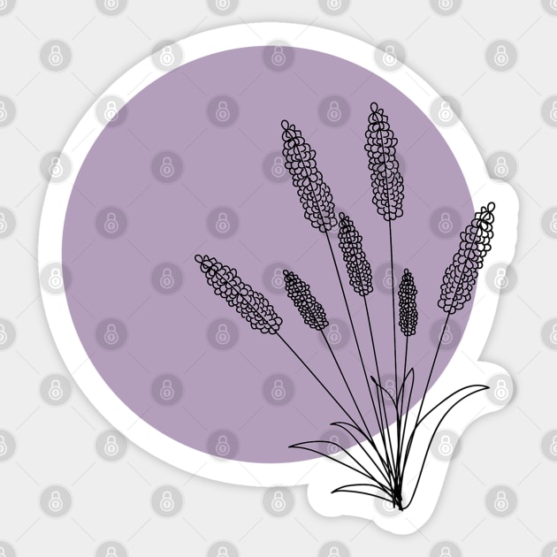 Lavender Sticker by Graphic-Eve